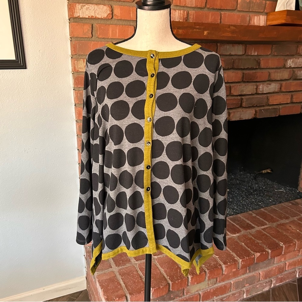 Alembika Polka Dot Button Down Cardigan Sz 8/10